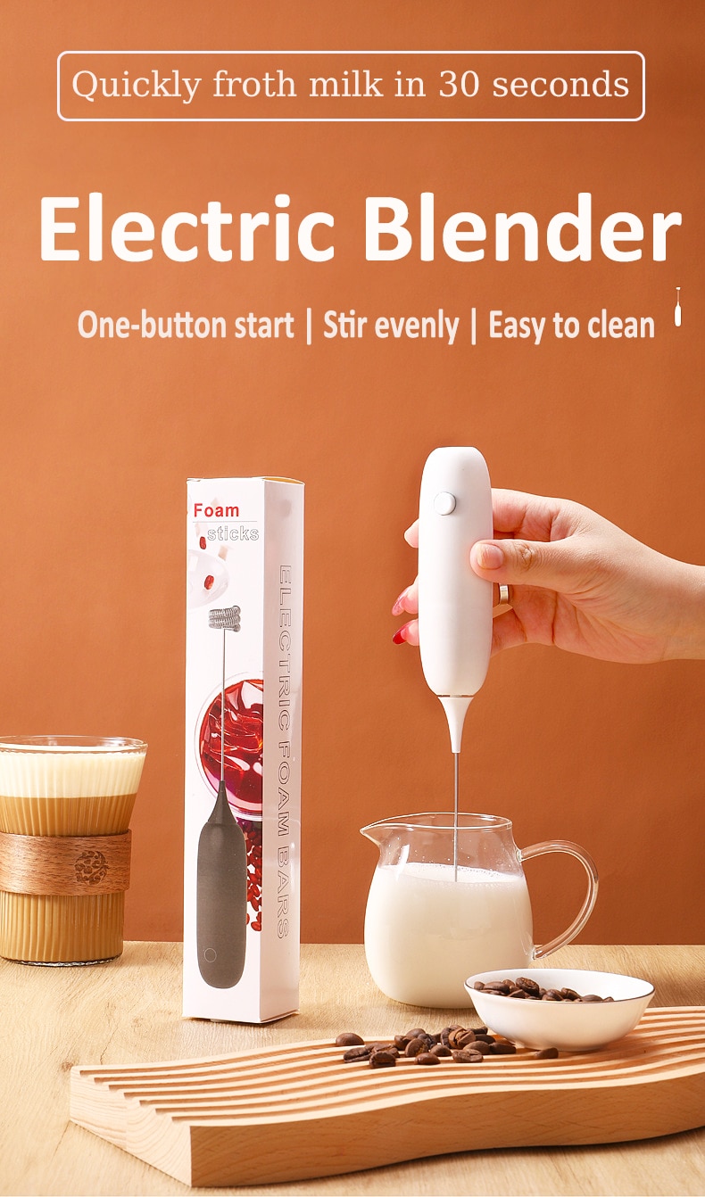 Mini Kitchen Blender Electric Milk Frother Egg Beater Handheld Foamer Coffee Maker Electric Whisk Food Mixer