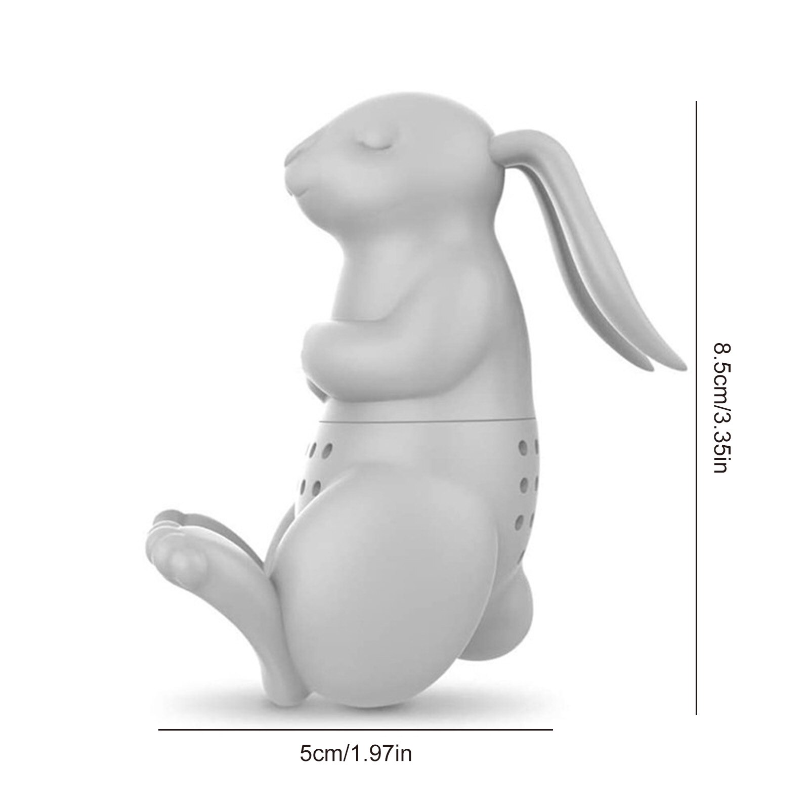 1pc Funny Rabbit Silicone Tea Brewer Mini Animal Tea Strainer Cute Yerba Mate Tea Infuser Loose Leaf Tea Infusers Kitchen Tools