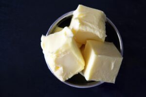 Butter cubes in storage